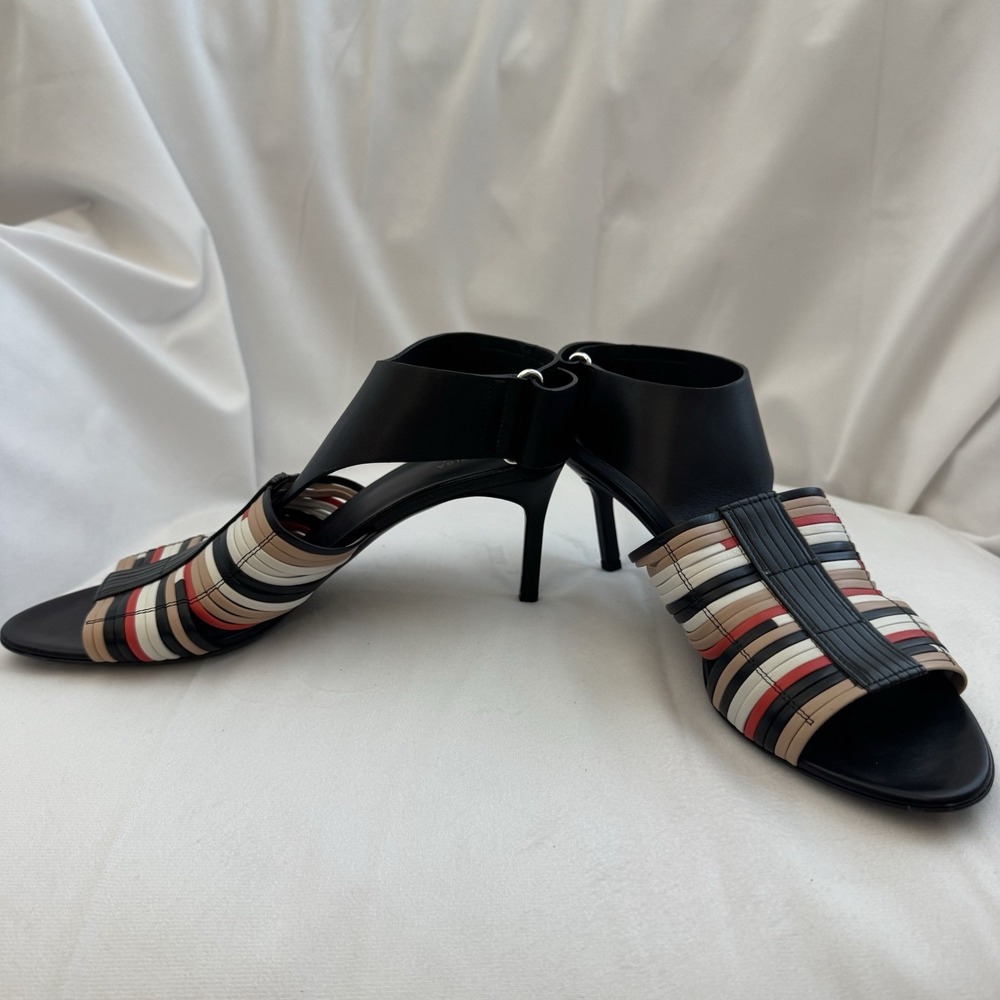 VIA SPIGA Justine 2 Woven Heel 100% Leather Sandal 9M/39EU MADE IN ITALY
